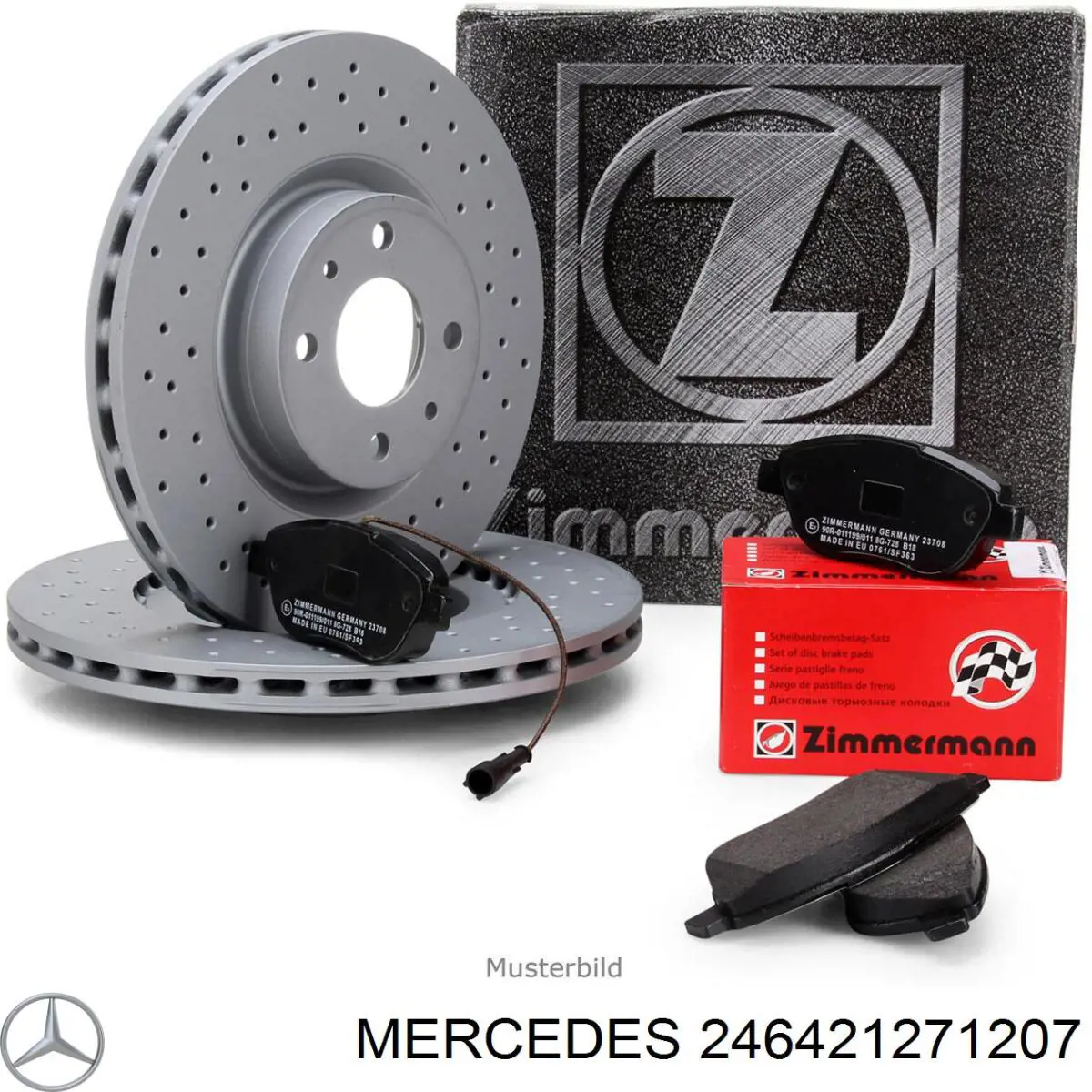 246421271207 Mercedes Disco do freio dianteiro