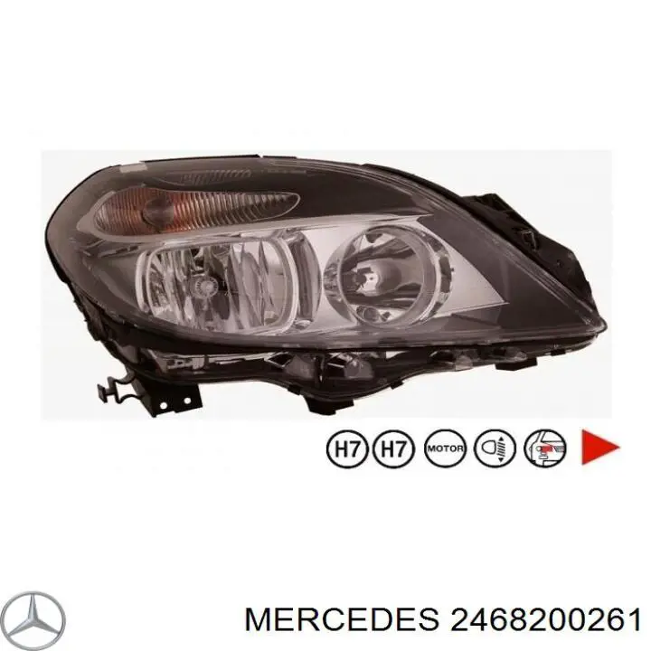 Luz direita Mercedes 2468200261 preço, a partir de 282,81 USD