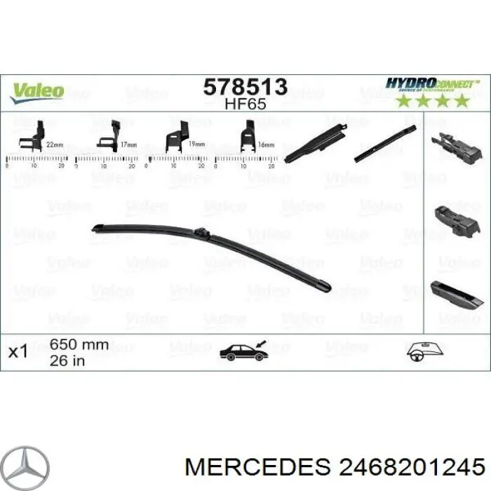Limpa-pára-brisas do pára-brisas, kit de 2 un. Mercedes 2468201245 preço, a partir de 10,53 USD