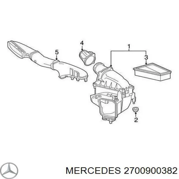 Tomada de ar de filtro de ar Mercedes 2700900382 preço, a partir de 25,52 USD
