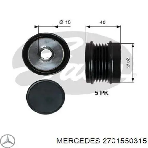 2701550315 Mercedes Polia do gerador