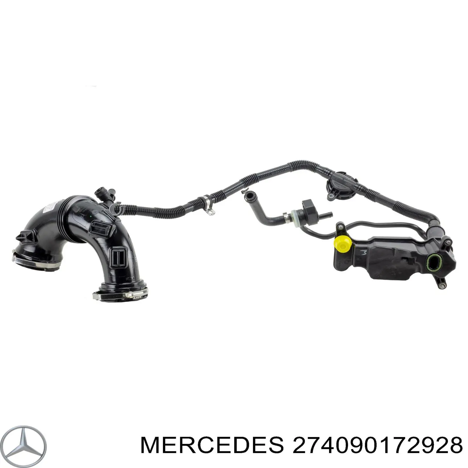 A2740905500 Mercedes Cano derivado de ar, entrada na turbina (supercompressão)