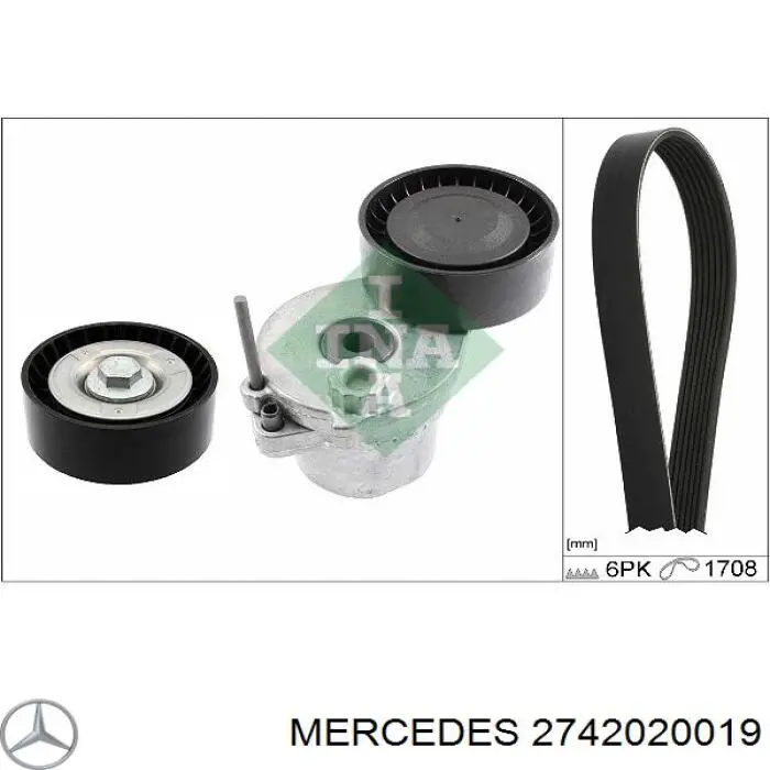 Rolo parasita da correia de transmissão Mercedes 2742020019 preço, a partir de 17,18 USD