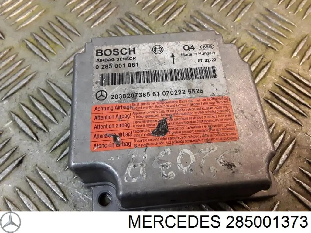 Compre A0285001373 Mercedes Módulo processador de controlo da bolsa de ar (Centralina eletrônica AIRBAG)