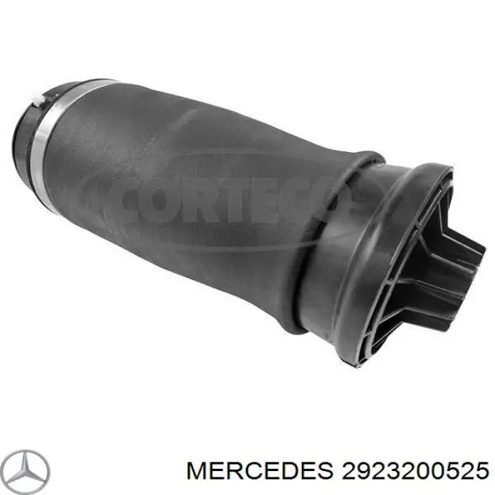 Coxim pneumático (suspensão de lâminas pneumática) do eixo traseiro Mercedes 2923200525 preço, a partir de 418,83 USD