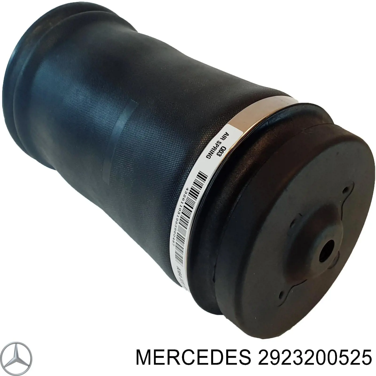 2923200525 Mercedes Coxim pneumático (suspensão de lâminas pneumática) do eixo traseiro