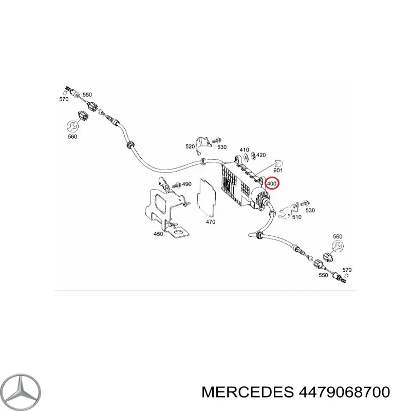 4479068700 Mercedes Motor de acionamento do freio de suporte traseiro