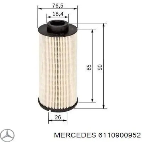 Compre 6110900952 Mercedes Caixa de filtro de combustível