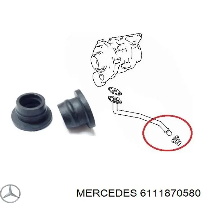 Vedante de mangueira de derivação de óleo de turbina Mercedes 6111870580 preço, a partir de 4,24 USD