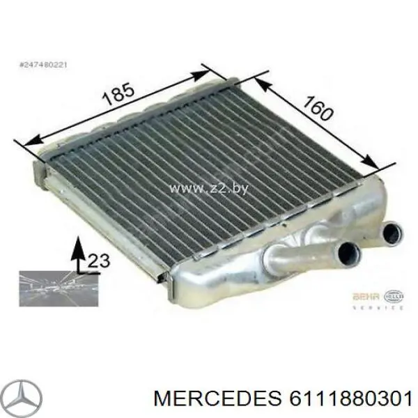 Radiador de óleo Mercedes 6111880301 preço, a partir de 45,37 USD
