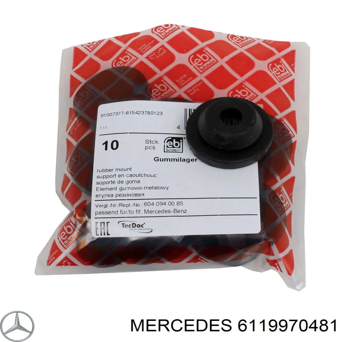 Compre 6119970481 Mercedes Coxim de caixa de filtro de ar