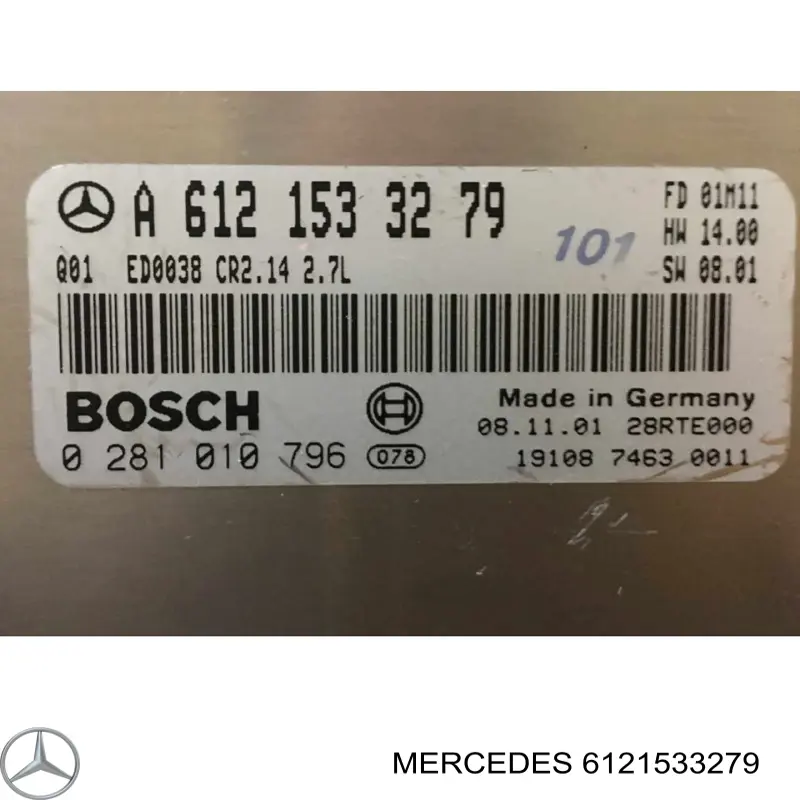 6121533279 Mercedes Módulo de direção (Centralina eletrônica) de motor