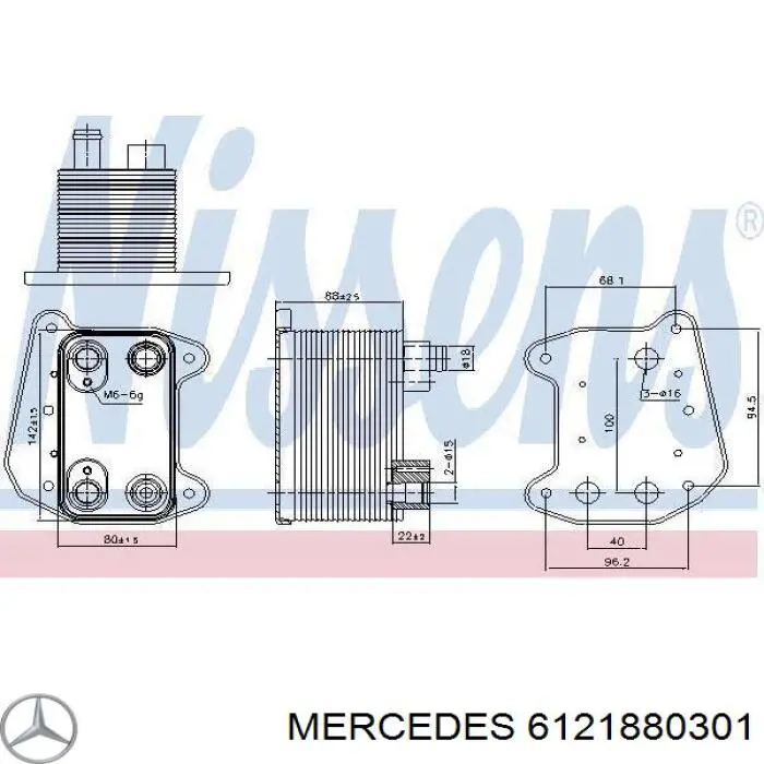 Radiador de óleo Mercedes 6121880301 preço, a partir de 55,83 USD