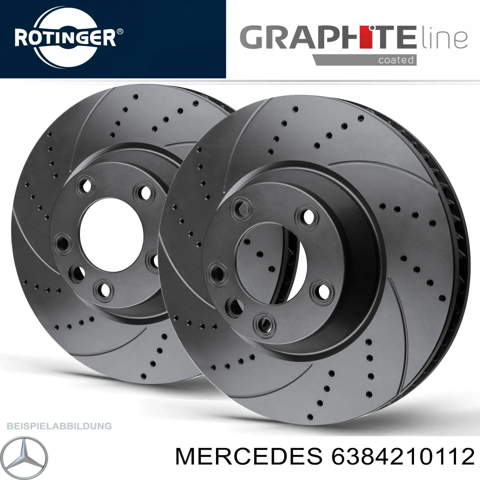 6384210112 Mercedes Disco do freio dianteiro