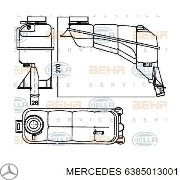 Radiador de esfriamento de motor Mercedes 6385013001 preço, a partir de 177,07 USD