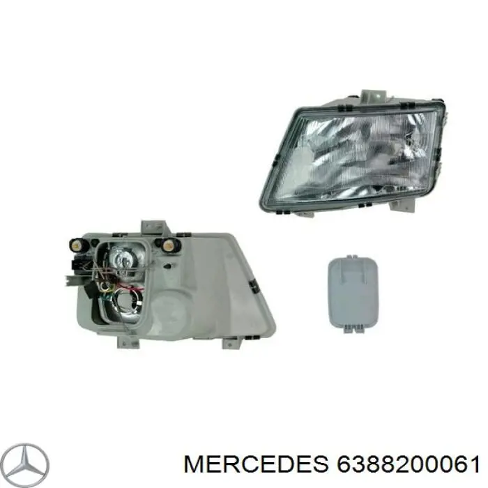 Luz esquerda Mercedes 6388200061 preço, a partir de 78,45 USD