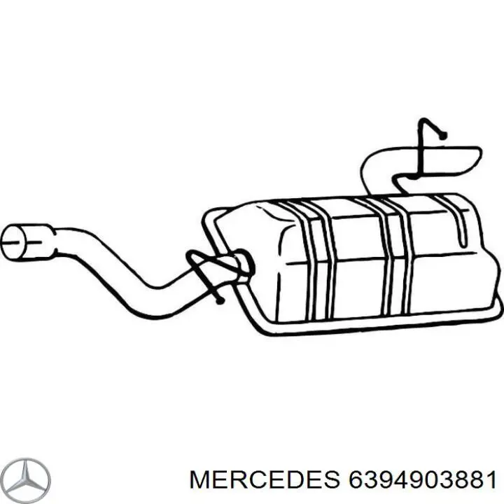 Compre 6394903881 Mercedes Silenciador, parte traseira
