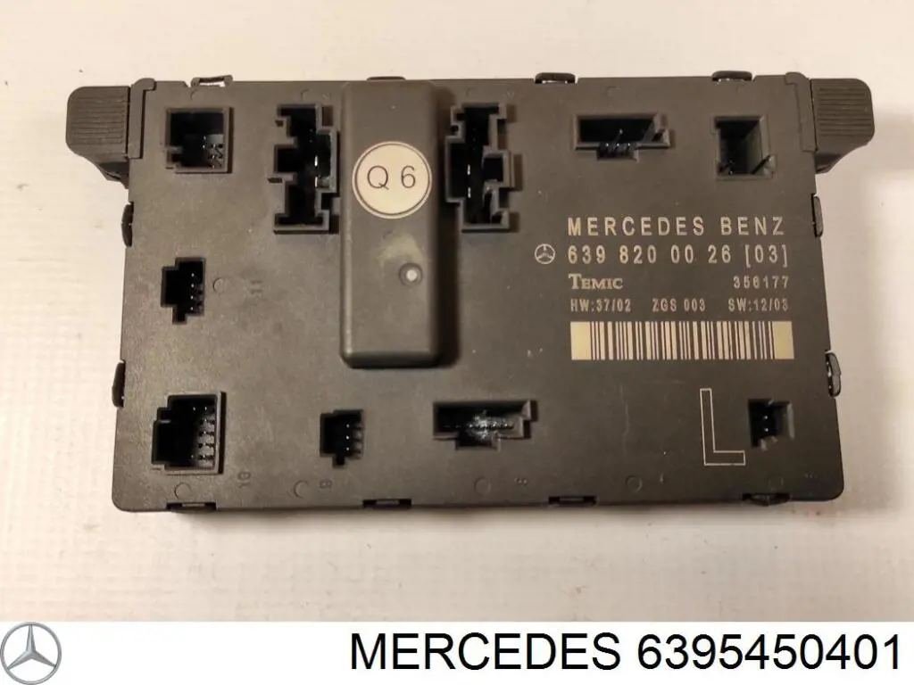 6395450401 Mercedes Unidade de dispositivos de segurança