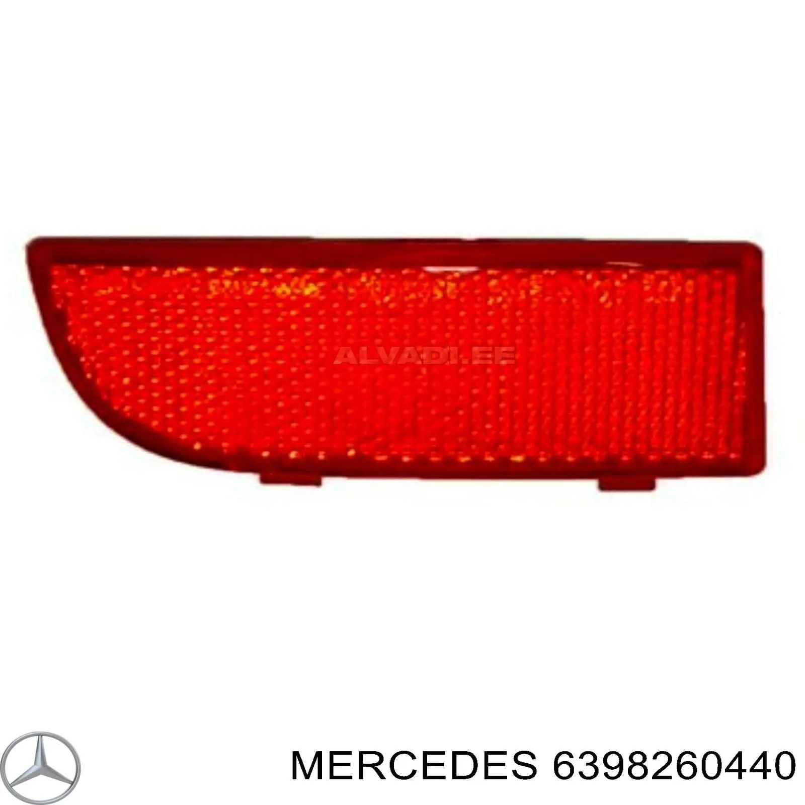 Retrorrefletor (refletor) do pára-choque traseiro esquerdo Mercedes 6398260440 preço, a partir de 15,62 USD