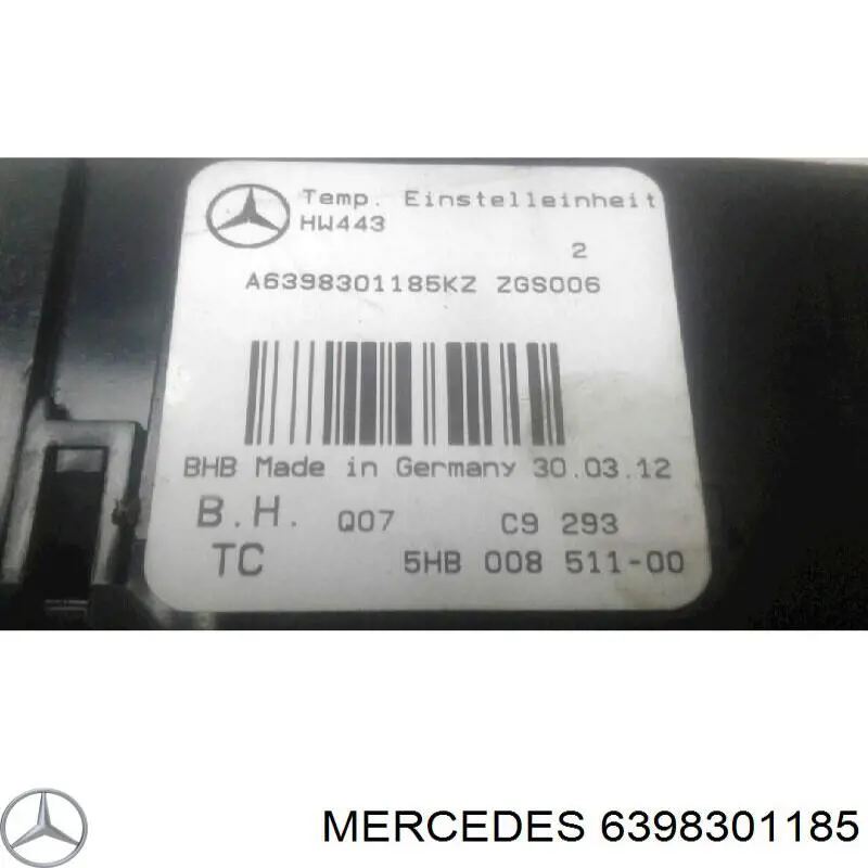 Unidade de controlo dos modos de aquecimento/condicionamento Mercedes 6398301185 preço, a partir de 90,24 USD