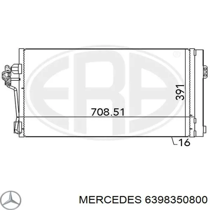 Compre 6398350800 Mercedes Radiador de aparelho de ar condicionado