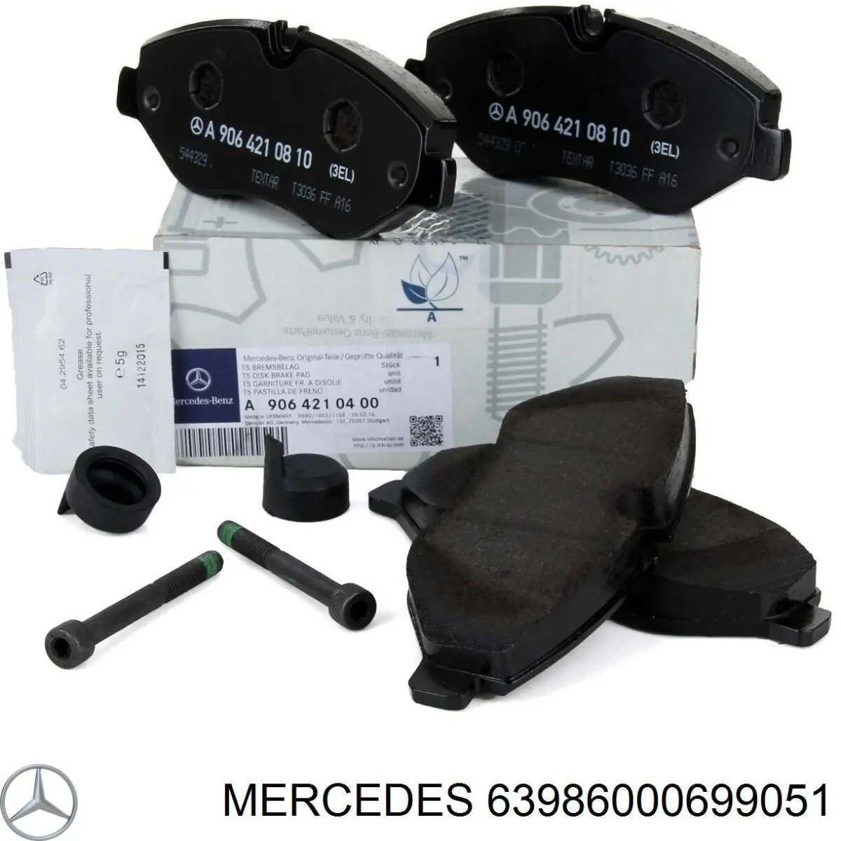 Compre A63986000699051 Mercedes Barra (fecho) de fixação da correia de segurança dianteira esquerda