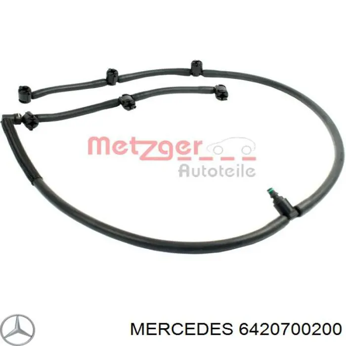 840097 Metzger Tubo de combustível, inverso desde os injetores