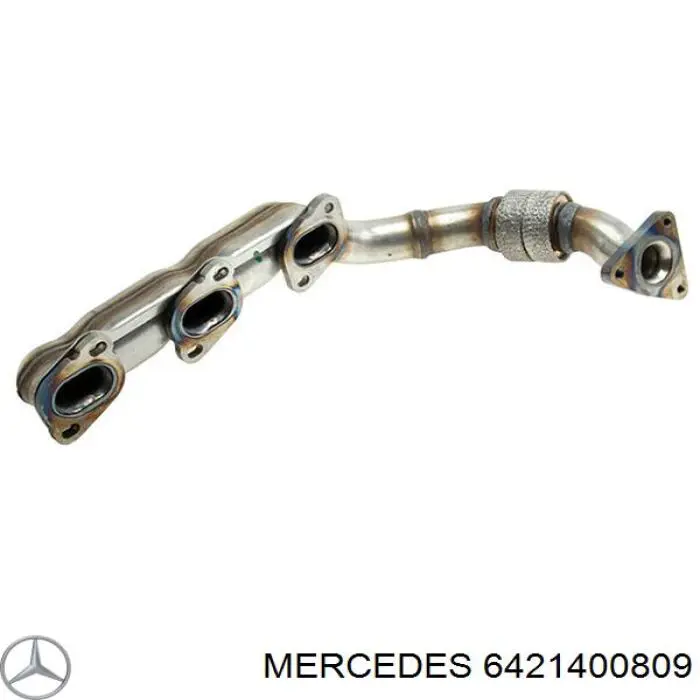 6421400809 Mercedes Tubo coletor de escape direito