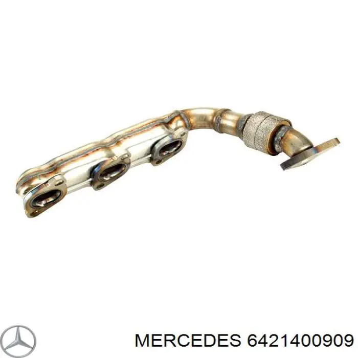 6421400909 Mercedes Tubo coletor de escape esquerdo