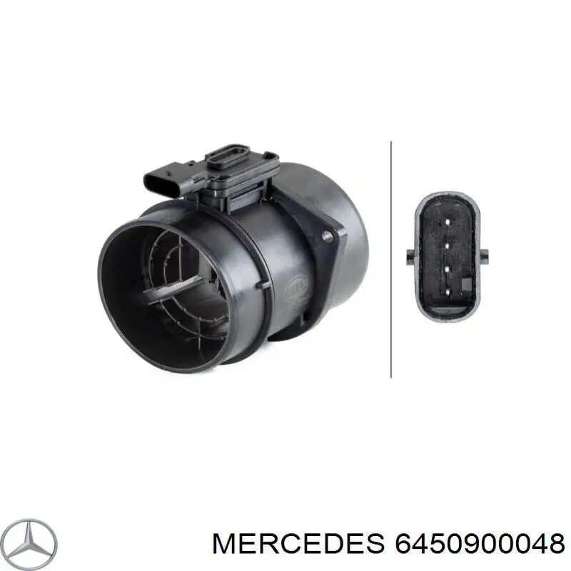 Sensor de fluxo (consumo) de ar, medidor de consumo M.A.F. - (Mass Airflow) Mercedes 6450900048 preço, a partir de 66,52 USD