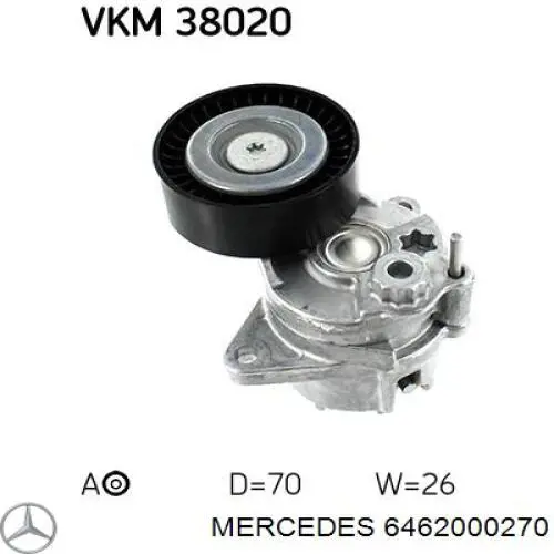 Reguladora de tensão da correia de transmissão Mercedes 6462000270 preço, a partir de 31,71 USD