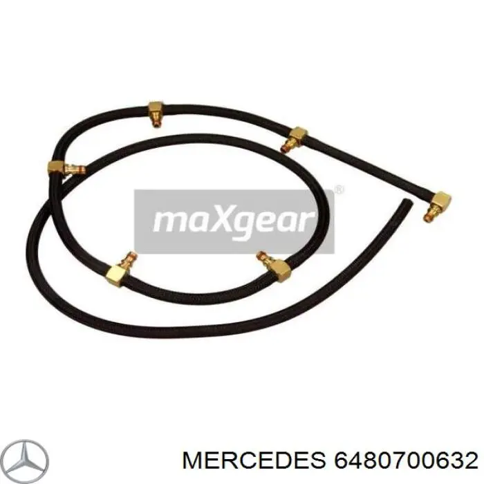 6480700632 Mercedes Tubo de combustível, inverso desde os injetores