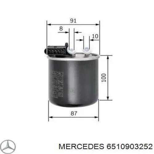 Filtro de combustível Mercedes 6510903252 preço, a partir de 22,81 USD