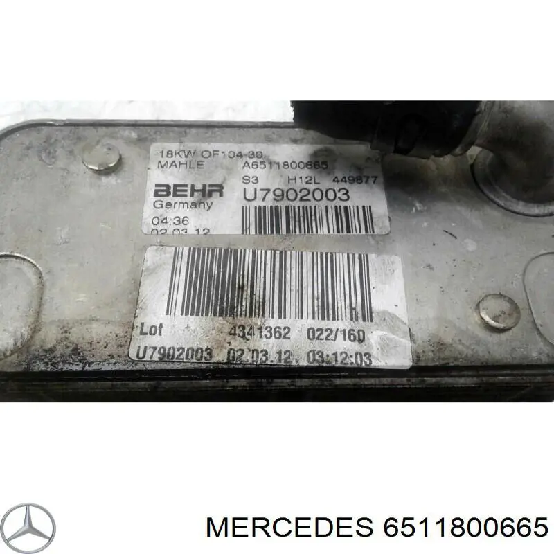 Compre 6511800665 Mercedes Radiador de óleo