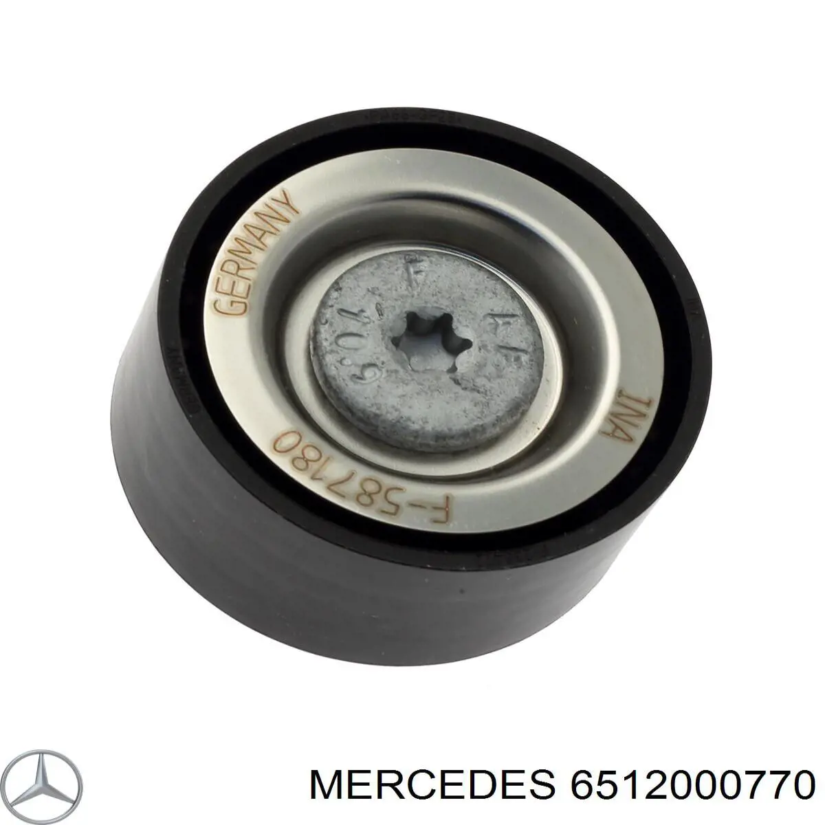 6512000770 Mercedes Rolo parasita da correia de transmissão
