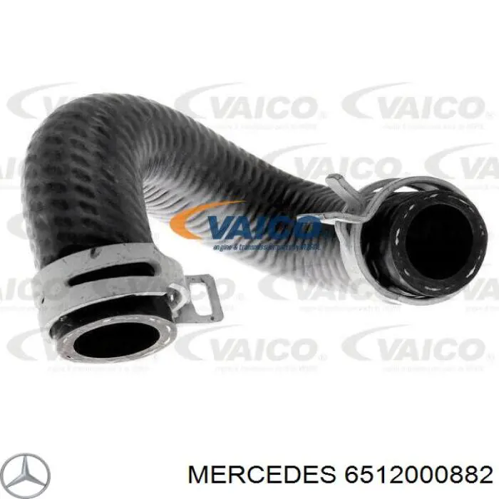 6512000882 Mercedes Mangueira (cano derivado) de radiador EGR, linha de combustível de retorno