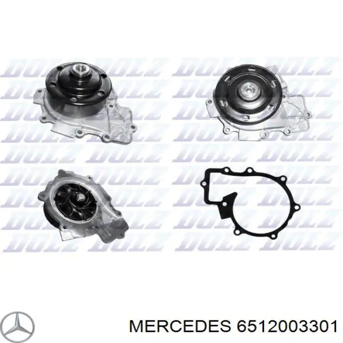 Bomba de água (bomba) de esfriamento Mercedes 6512003301 preço, a partir de 60,82 USD