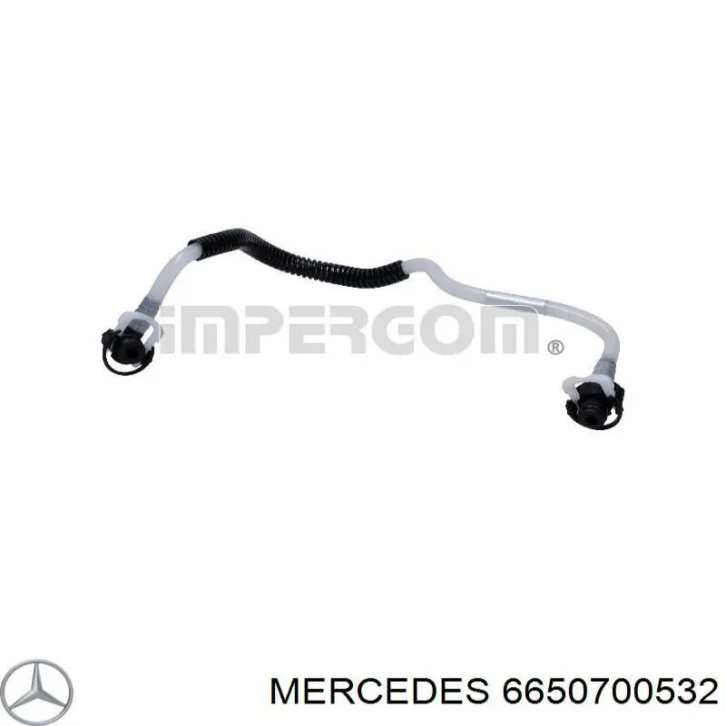 Tubo de combustível desde a válvula de corte até a Bomba de Combustível de Pressão Alta Mercedes A6650700532