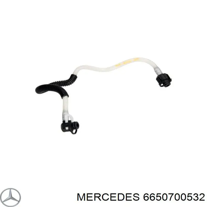 A6650700532 Mercedes Tubo de combustível desde a válvula de corte até a Bomba de Combustível de Pressão Alta