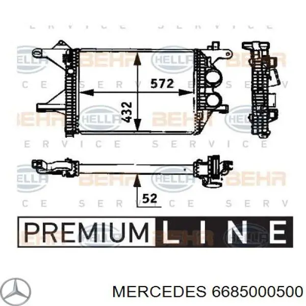 Compre 6685000500 Mercedes Radiador de intercooler