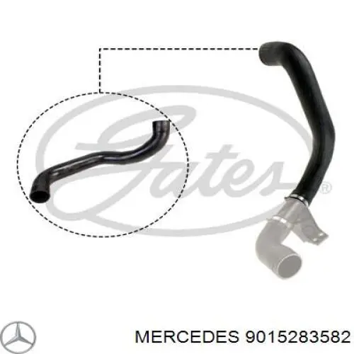 9015283582 Mercedes Mangueira (cano derivado) de intercooler