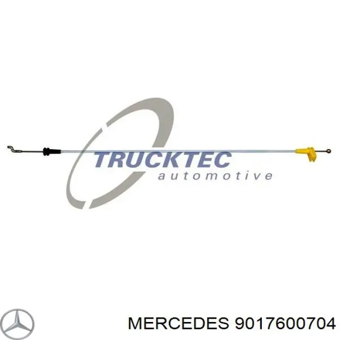 9017600704 Mercedes Cabo (pedal) de abertura do fecho da porta dianteira