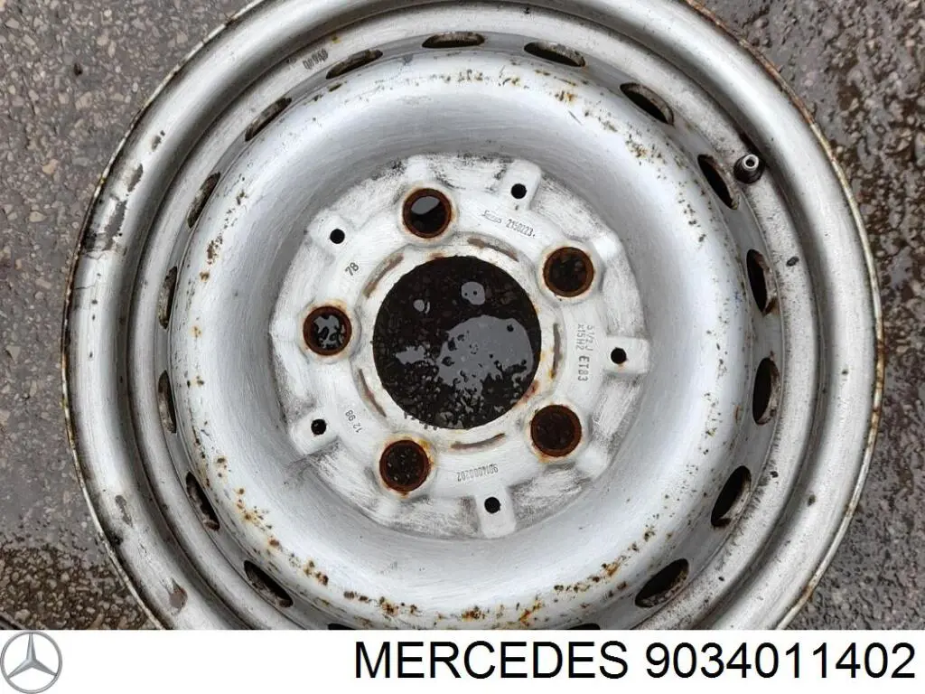 9034011402 Mercedes Discos de roda de aço (estampados)