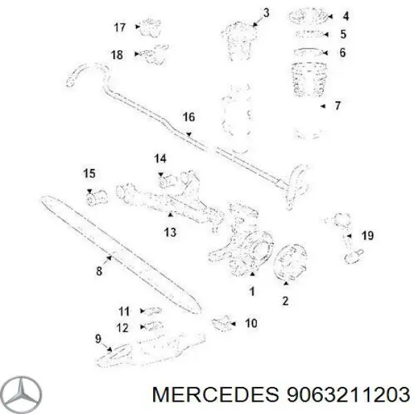 Compre A9063211203 Mercedes Suspensão de lâminas dianteira