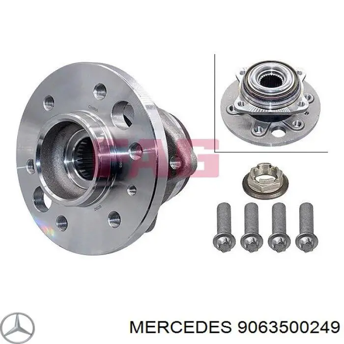 Compre 9063500249 Mercedes Cubo traseiro