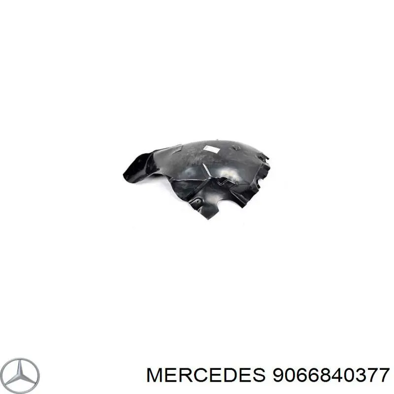 9066840377 Mercedes Guarda-barras direito dianteiro do pára-lama dianteiro