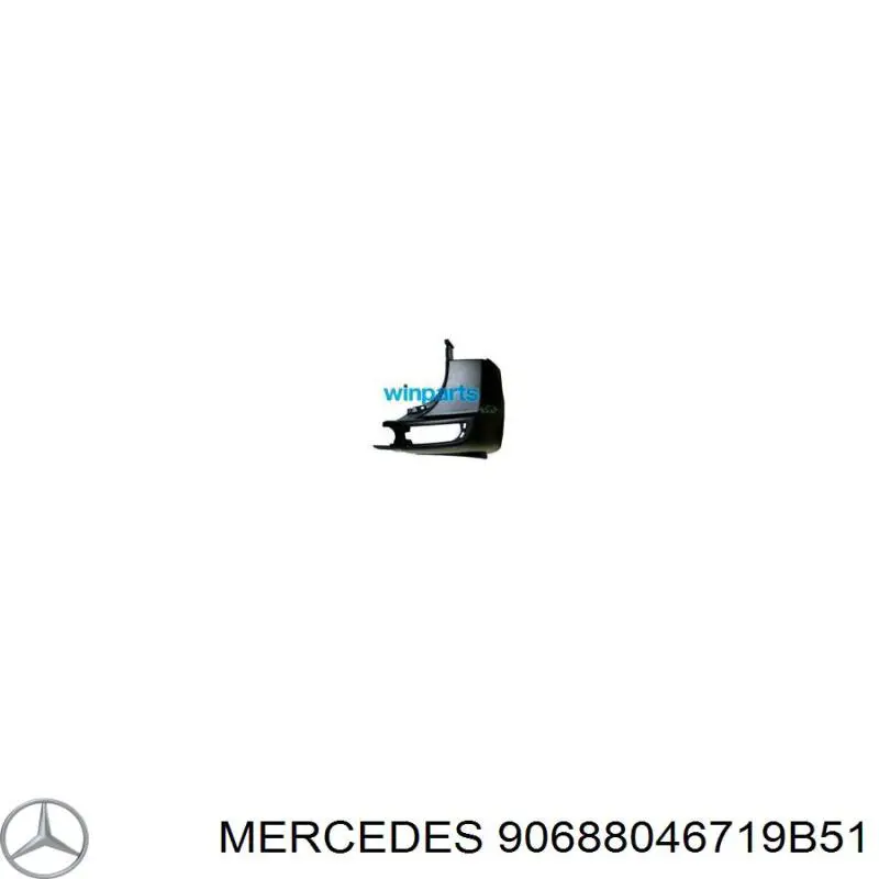 Compre 90688046719B51 Mercedes Pára-choque traseiro, parte direita