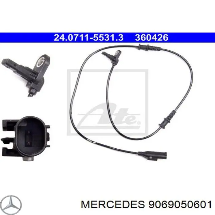Sensor dianteiro de ABS Mercedes 9069050601 preço, a partir de 25,51 USD