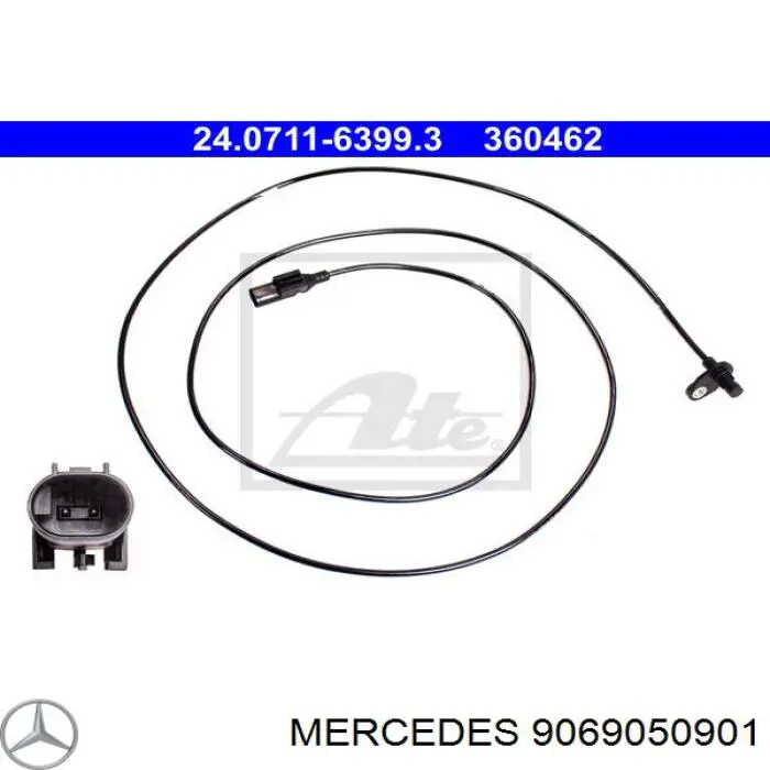 9069050901 Mercedes Sensor ABS traseiro direito