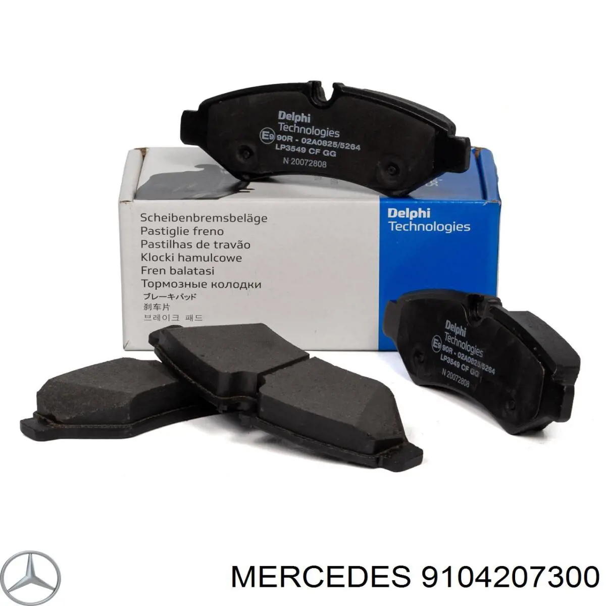 9104207300 Mercedes Sapatas do freio traseiras de disco